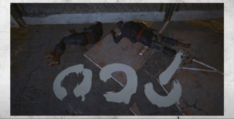 Eliksni glyphs spelling out the phonetic letters for "Freedom".
